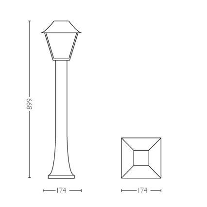 Philips - Candeeiro de exterior E27/60W/230V IP44