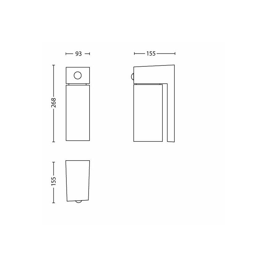 Philips - Luz de exterior com sensor 1xE27/23W/230V IP44
