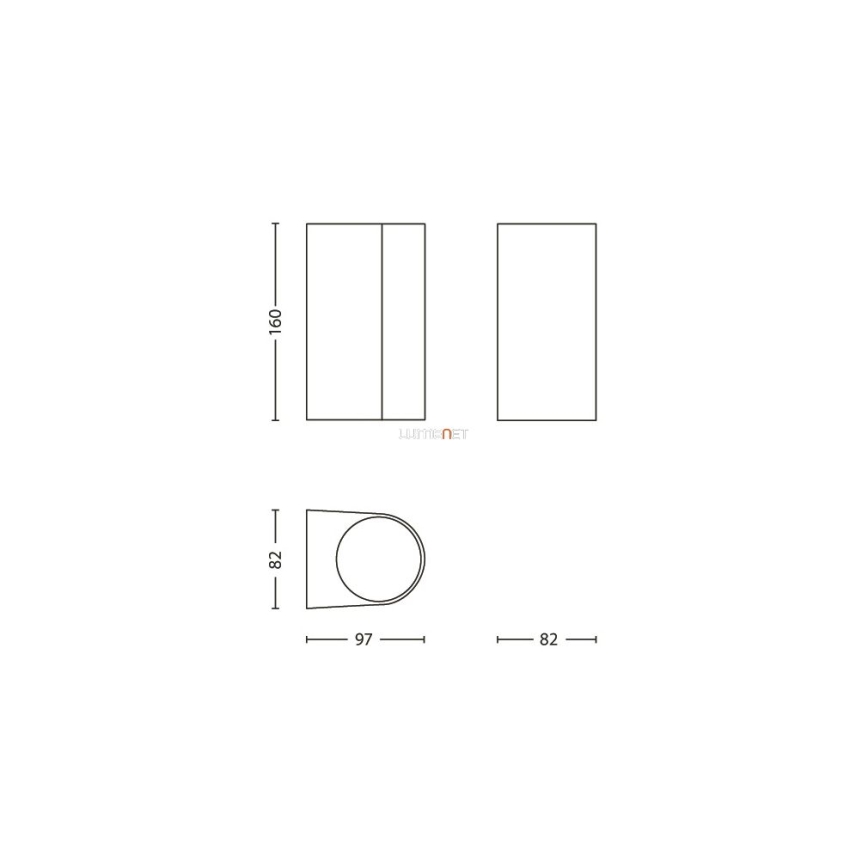 Philips 17102/86/16 - Luz de parede de exterior MYGARDEN NIGHTINGALE 2xGU10/35W IP44