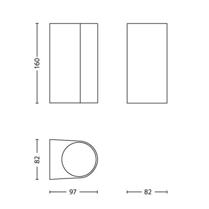 Philips - Luz de parede de exterior 2xGU10/35W/230V IP44