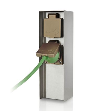 Philips 17108/47/16 - Coluna exterior com tomada MYGARDEN ROCK 230V IP44 SCHUKO