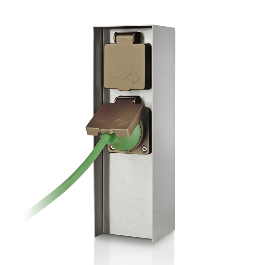 Philips 17108/47/16 - Coluna exterior com tomada MYGARDEN ROCK 230V IP44 SCHUKO