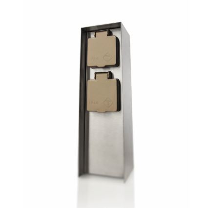 Philips 17108/47/16 - Coluna exterior com tomada MYGARDEN ROCK 230V IP44 SCHUKO