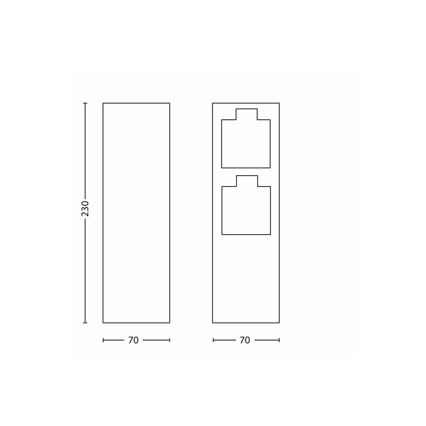Philips 17108/47/16 - Coluna exterior com tomada MYGARDEN ROCK 230V IP44 SCHUKO
