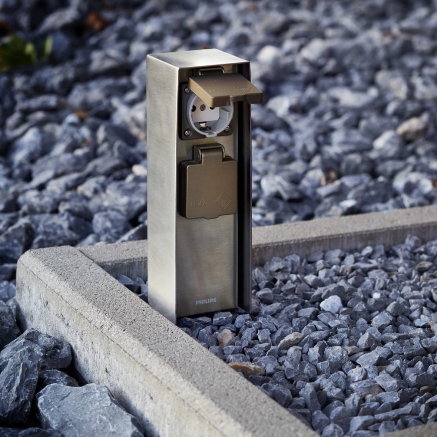 Philips - Coluna exterior com tomadas 230V IP44