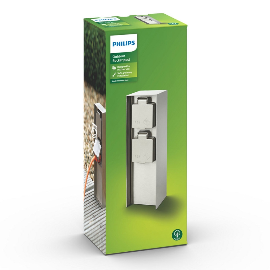 Philips - Coluna exterior com tomadas 230V IP44