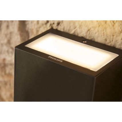 Philips 17209/47/16 - Luz de parede de exterior FLAGSTONE 3xLED/1W/230V IP44