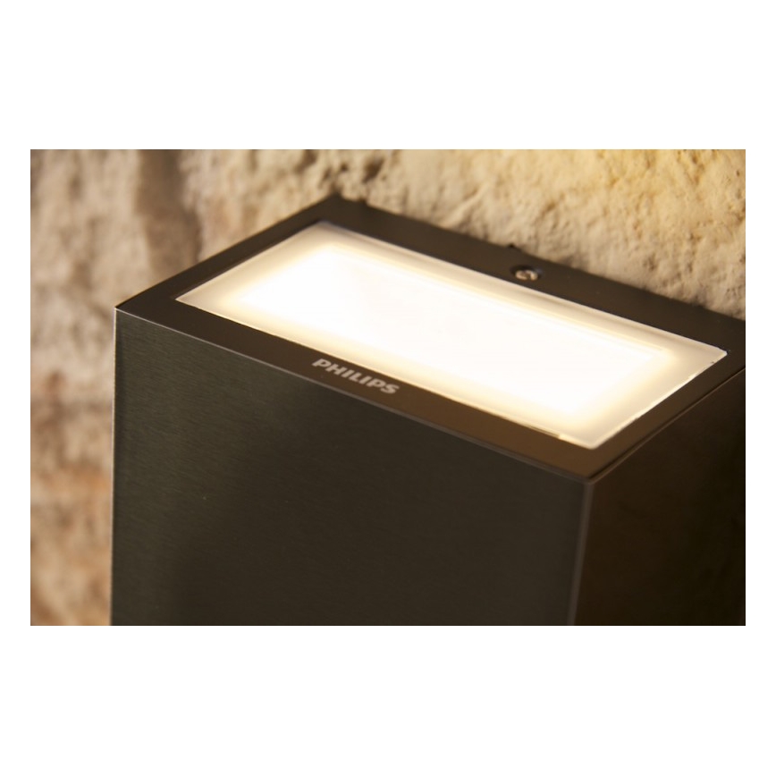 Philips 17209/47/16 - Luz de parede de exterior FLAGSTONE 3xLED/1W/230V IP44