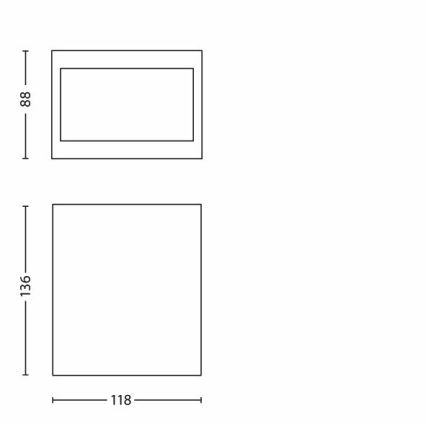 Philips 17209/47/16 - Luz de parede de exterior FLAGSTONE 3xLED/1W/230V IP44