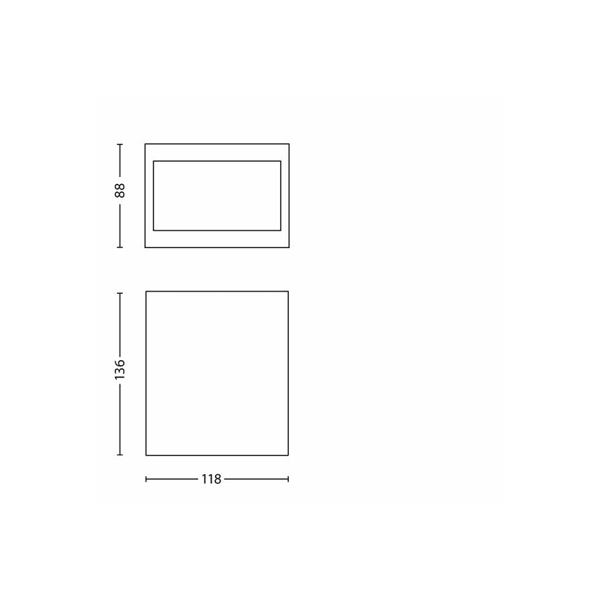 Philips 17209/47/16 - Luz de parede de exterior FLAGSTONE 3xLED/1W/230V IP44