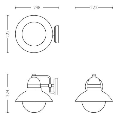 Philips - Luz de exterior 1xE27/60W/230V IP44