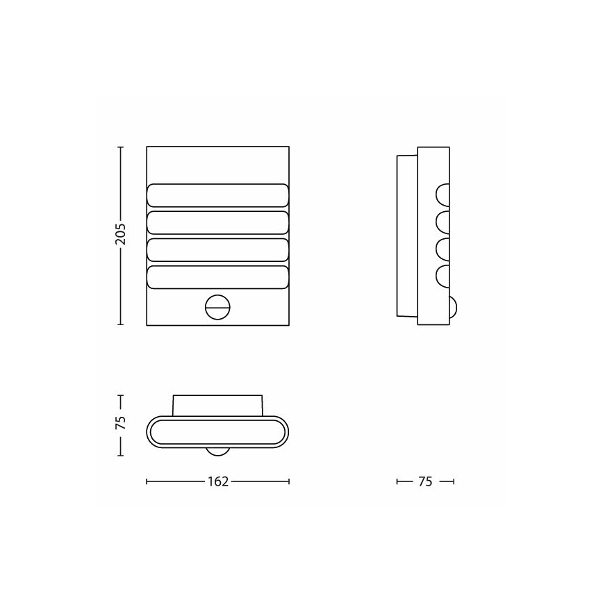 Philips - Iluminação exterior LED com sensor 1xLED/3W IP44