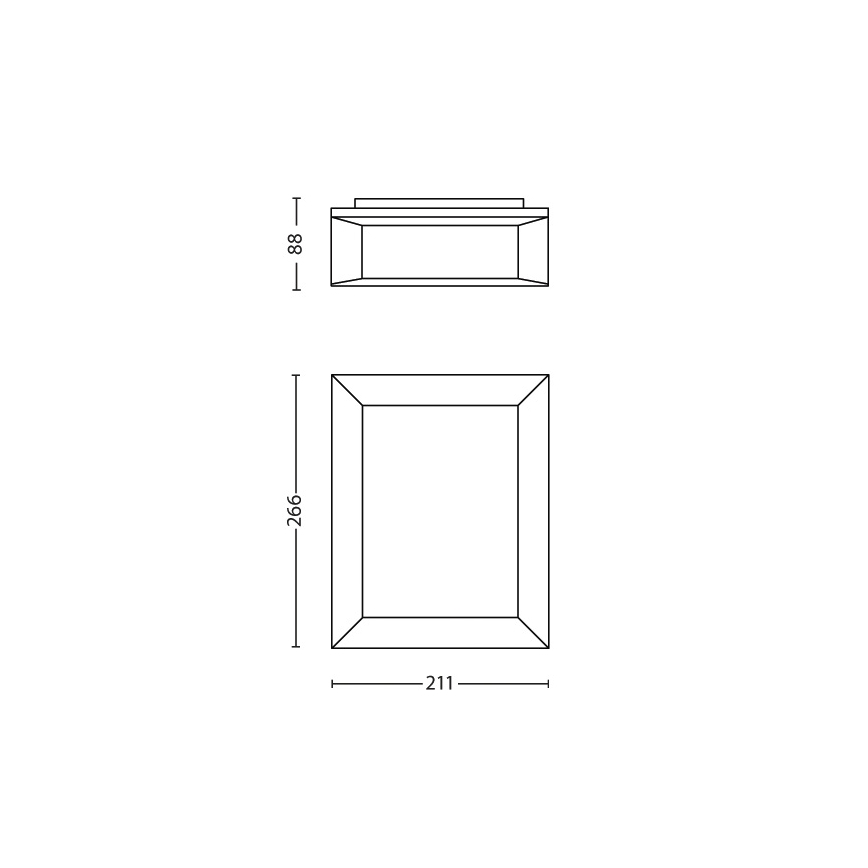 Philips - Iluminação de parede exterior 1xLED/6W/230V IP44
