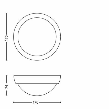 Philips - Luz de exterior LED 1xLED/3,5W IP44