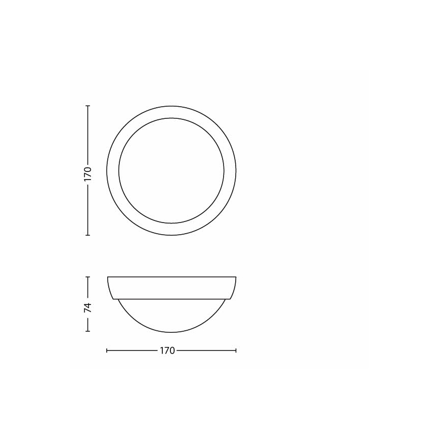 Philips - Luz de exterior LED 1xLED/3,5W IP44