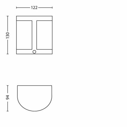 Philips - Luz de parede LED de exterior com sensor 1xLED/3,5W IP44