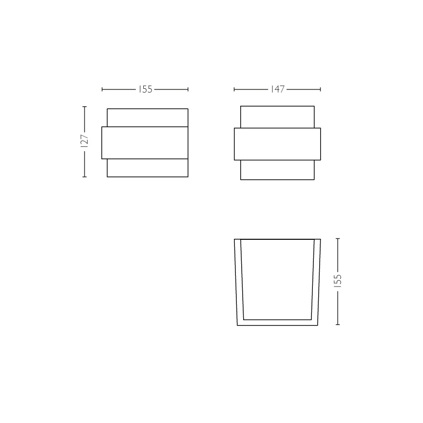 Philips - Luz de parede de exterior E27/42W IP44
