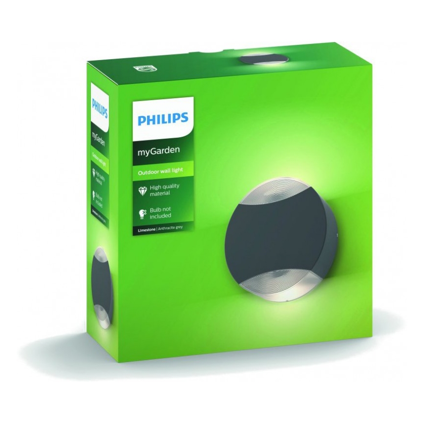 Philips - Luz de parede de exterior 2xGU10/5W IP44