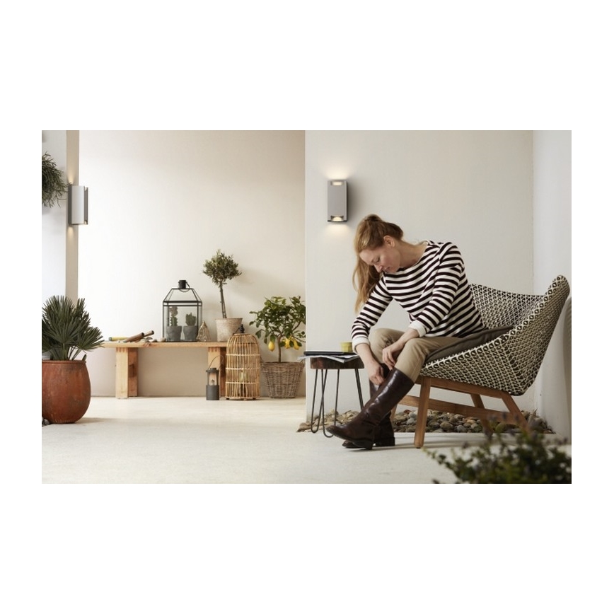 Philips - Luz de parede de exterior 2xGU10/5W IP44