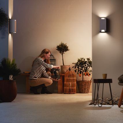 Philips - Luz de parede de exterior 2xGU10/5W IP44