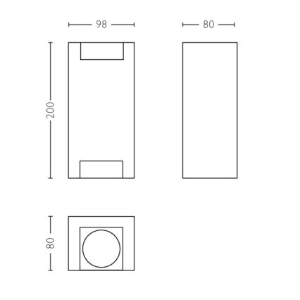 Philips - Luz de parede de exterior 2xGU10/5W IP44