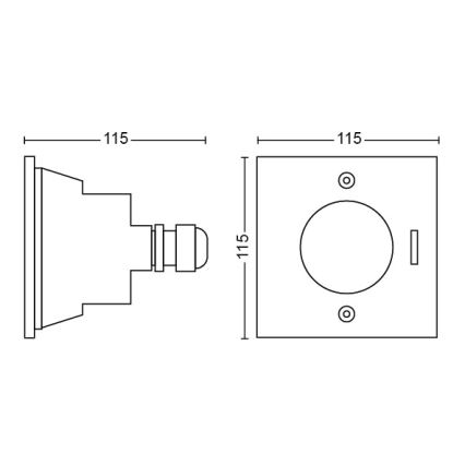 Philips - Iluminação de caminho de acesso exterior LED LED/3W