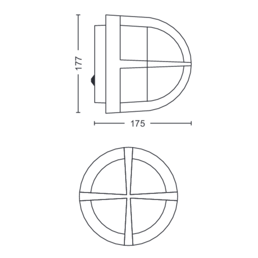 Philips - Luz de parede de exterior 1xE27/42W/230V IP44