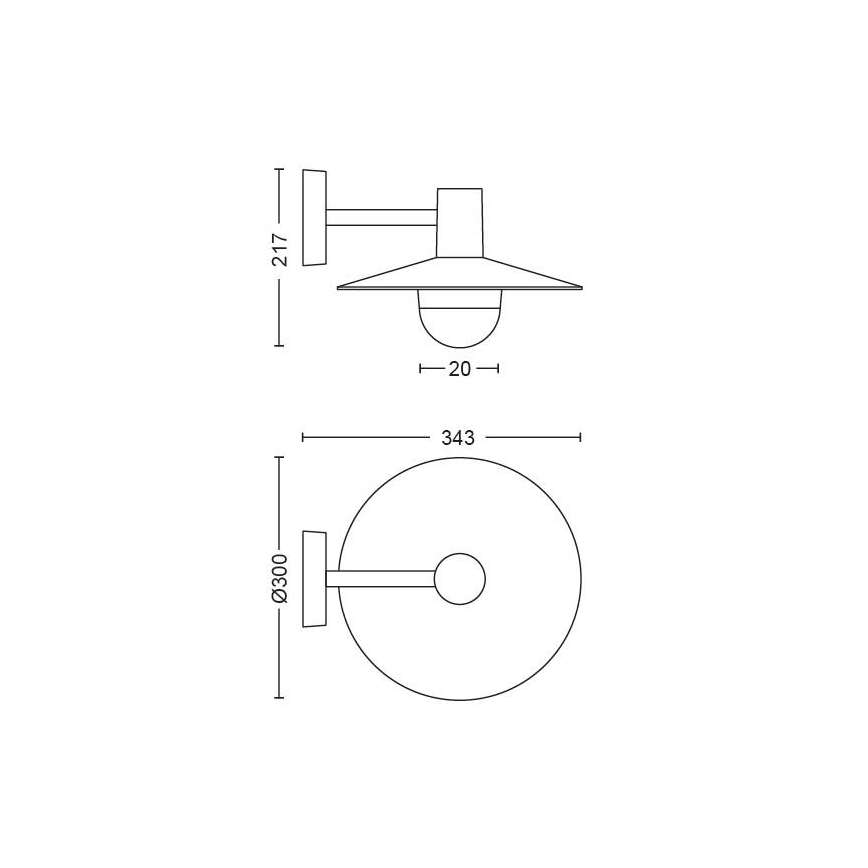 Philips - Luz de exterior 1xE27/42W/230V IP44