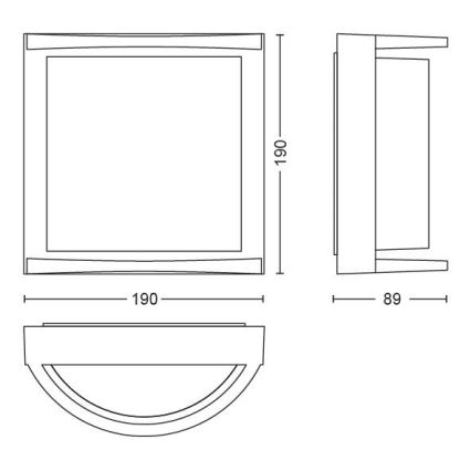 Philips - Iluminação de parede exterior LED LED/12W IP44