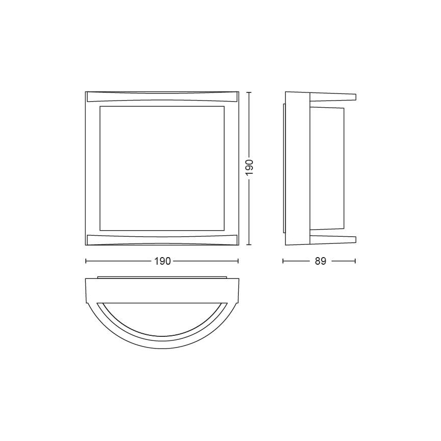 Philips - Iluminação de parede exterior LED LED/12W IP44