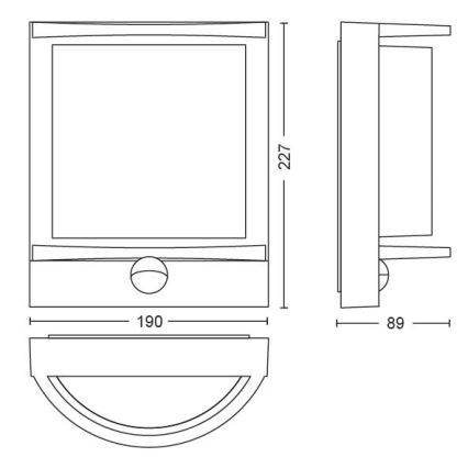 Philips - Iluminação de parede exterior LED LED/12W IP44