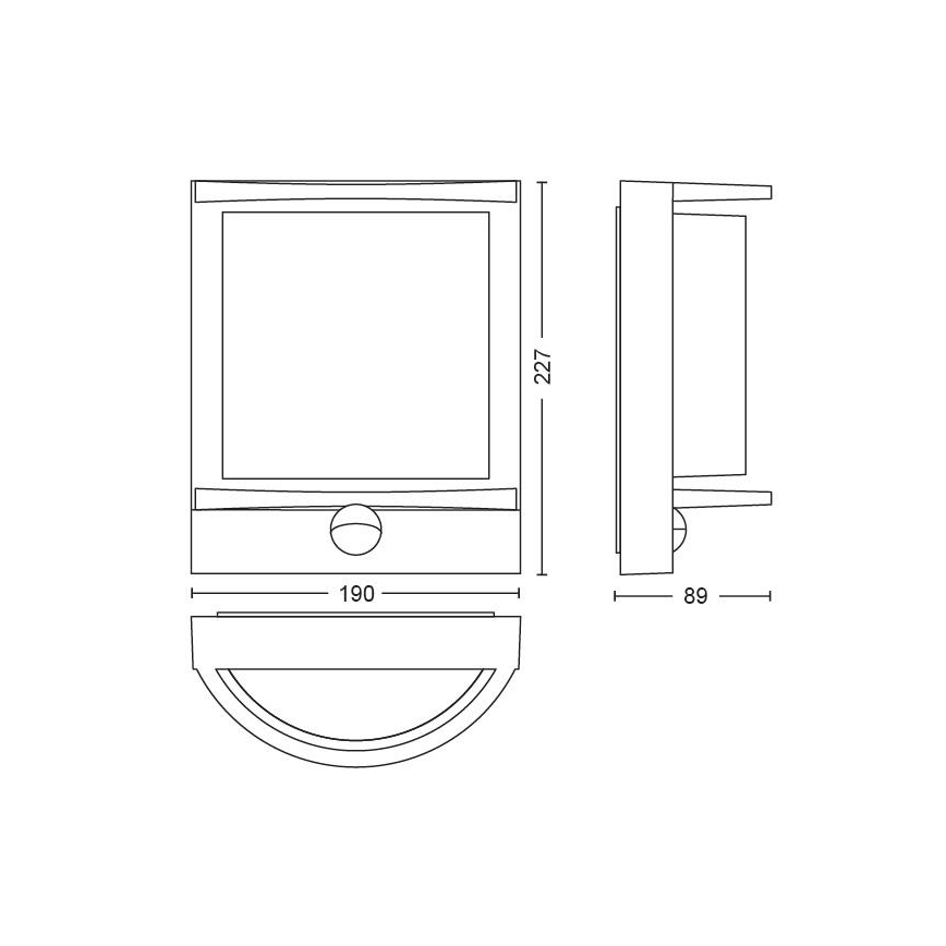 Philips - Iluminação de parede exterior LED LED/12W IP44