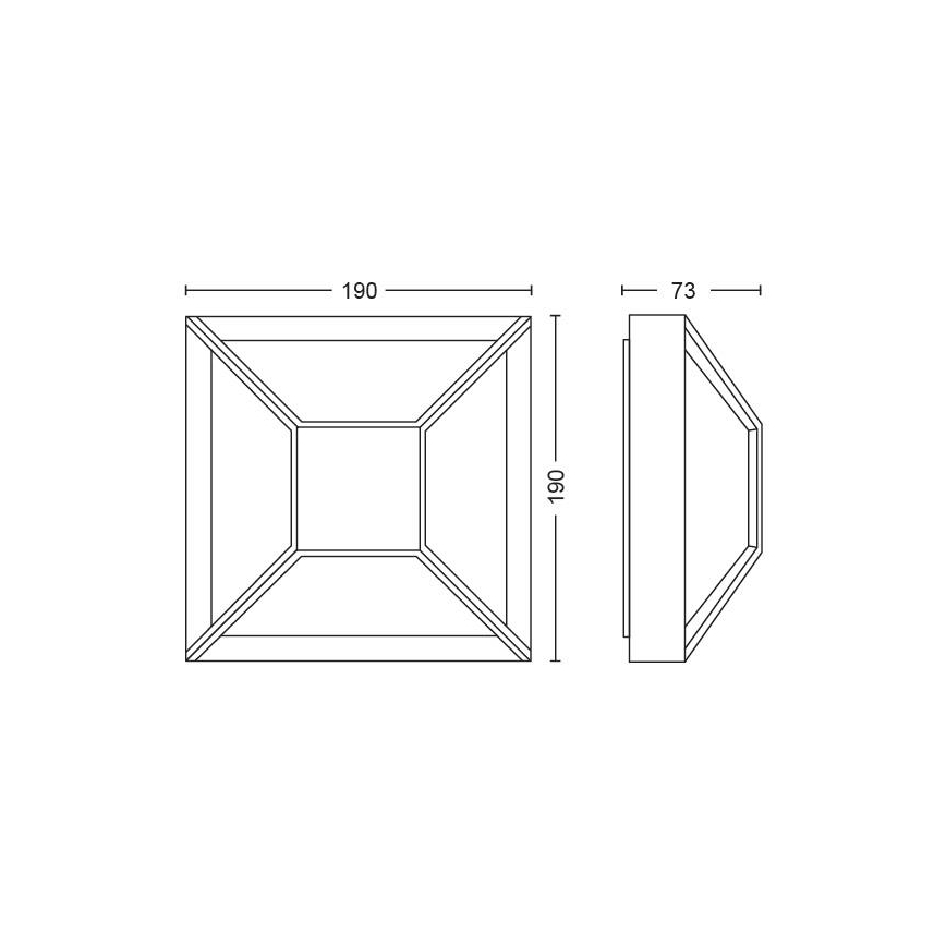 Philips - Iluminação de parede exterior LED LED/12W IP44