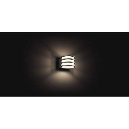 Philips - LED Iluminação de parede exterior com regulação Hue LUCCA 1xE27/9,5W/230V IP44