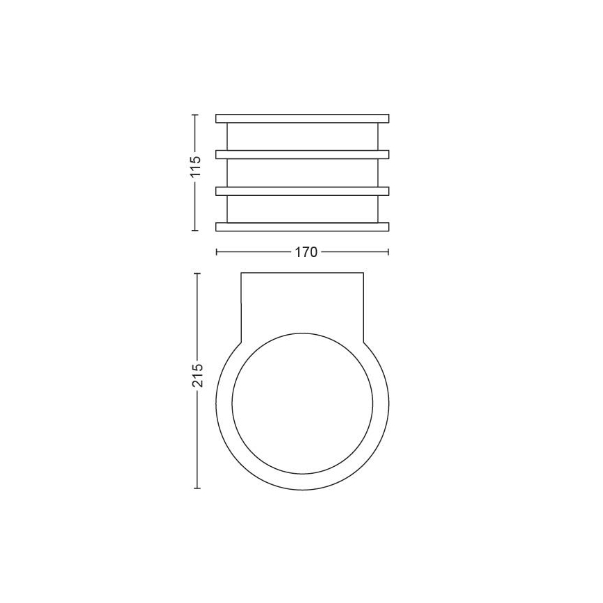 Philips - LED Iluminação de parede exterior com regulação Hue LUCCA 1xE27/9,5W/230V IP44