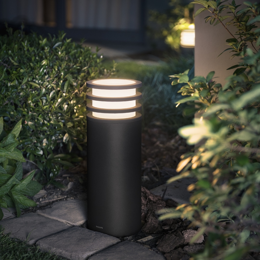 Philips - Candeeiro exterior LED com regulação Hue LUCCA 1xE27/9,5W/230V IP44