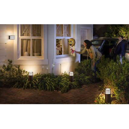 Philips - Candeeiro exterior LED com regulação Hue LUCCA 1xE27/9,5W/230V IP44