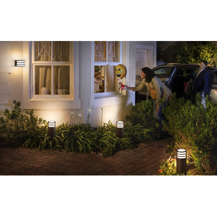 Philips - Candeeiro exterior LED com regulação Hue LUCCA 1xE27/9,5W/230V IP44
