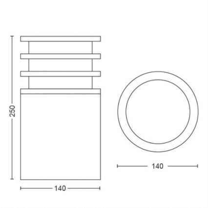 Philips - Candeeiro exterior LED com regulação Hue LUCCA 1xE27/9,5W/230V IP44