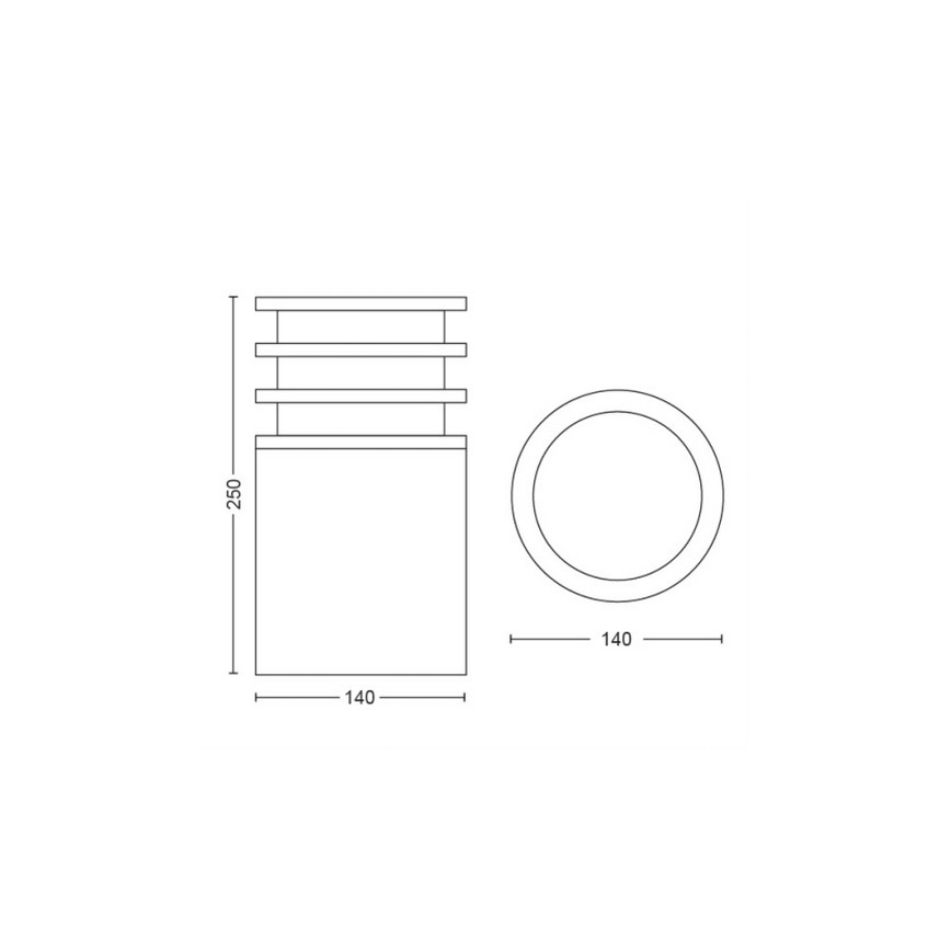 Philips - Candeeiro exterior LED com regulação Hue LUCCA 1xE27/9,5W/230V IP44