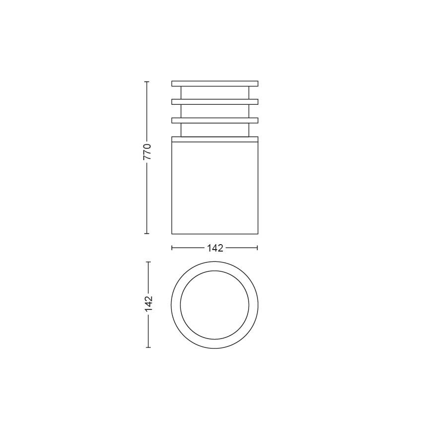 Philips - Candeeiro exterior LED com regulação Hue LUCCA 1xE27/9,5W/230V IP44