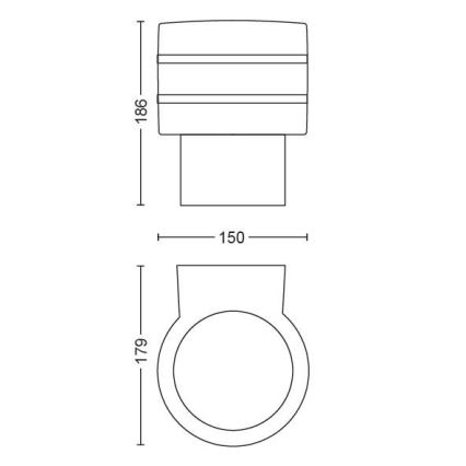 Philips - Luminária de parede exterior LED regulável Hue TUAR 1xE27/9,5W IP44