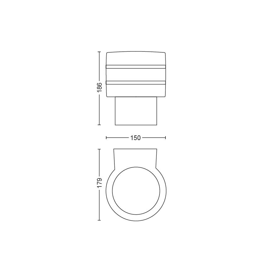 Philips - Luminária de parede exterior LED regulável Hue TUAR 1xE27/9,5W IP44