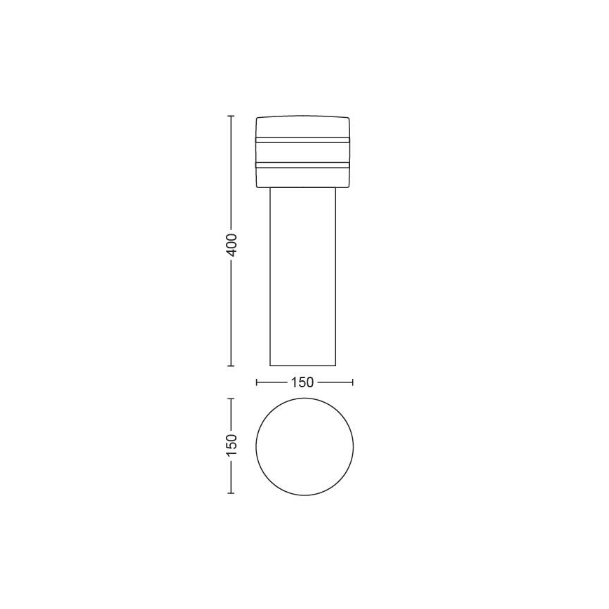 Philips - Candeeiro exterior LED com regulação Hue TUAR 1xE27/9,5W/230V IP44