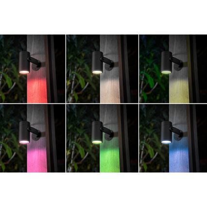 Philips - Conjunto de extensão LED RGB exterior foco Hue LILY LED/8W/230V IP65