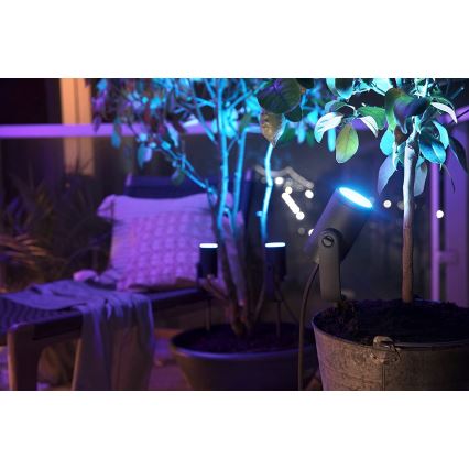 Philips - Conjunto de extensão LED RGB exterior foco Hue LILY LED/8W/230V IP65