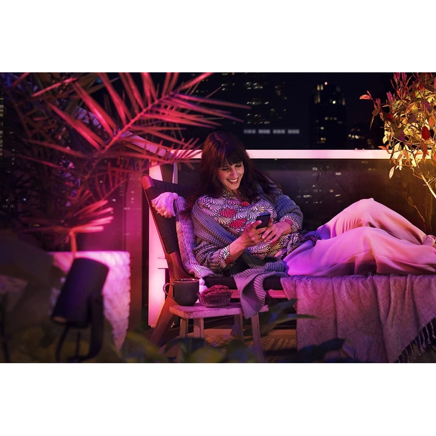 Philips - Conjunto de extensão LED RGB exterior foco Hue LILY LED/8W/230V IP65