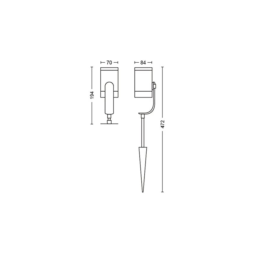 Philips - Foco de exterior LED Hue LILY LED/8W/230V IP65
