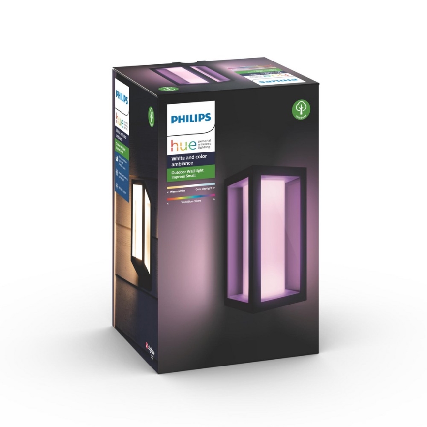 Philips - LED RGBW Iluminação de parede exterior com regulação Hue IMPRESS 2xLED/8W/230V 2000-6500K IP44