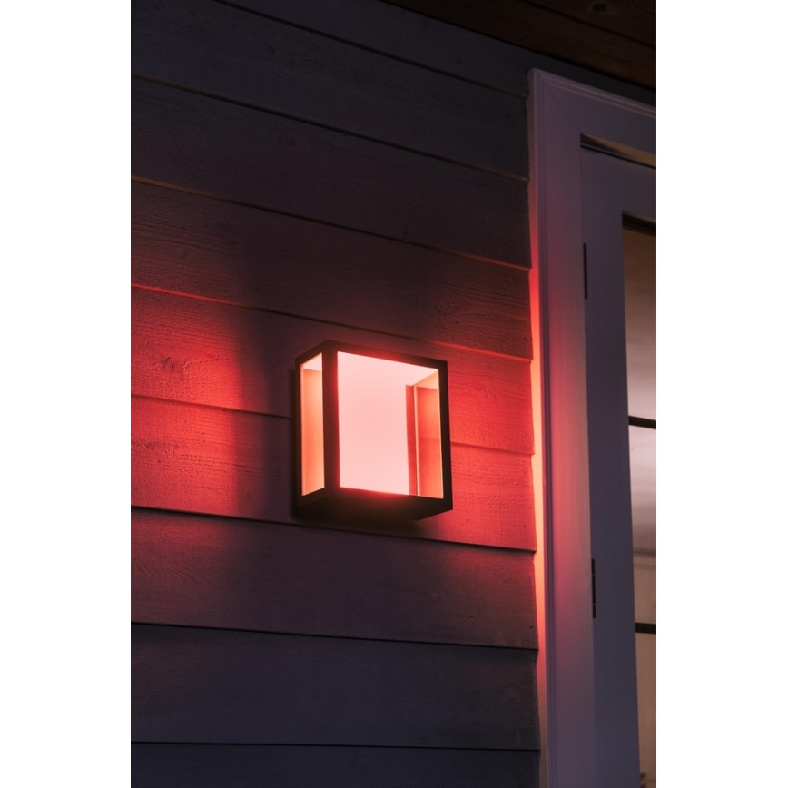 Philips - LED RGBW Iluminação de parede exterior com regulação Hue IMPRESS 2xLED/8W/230V IP44